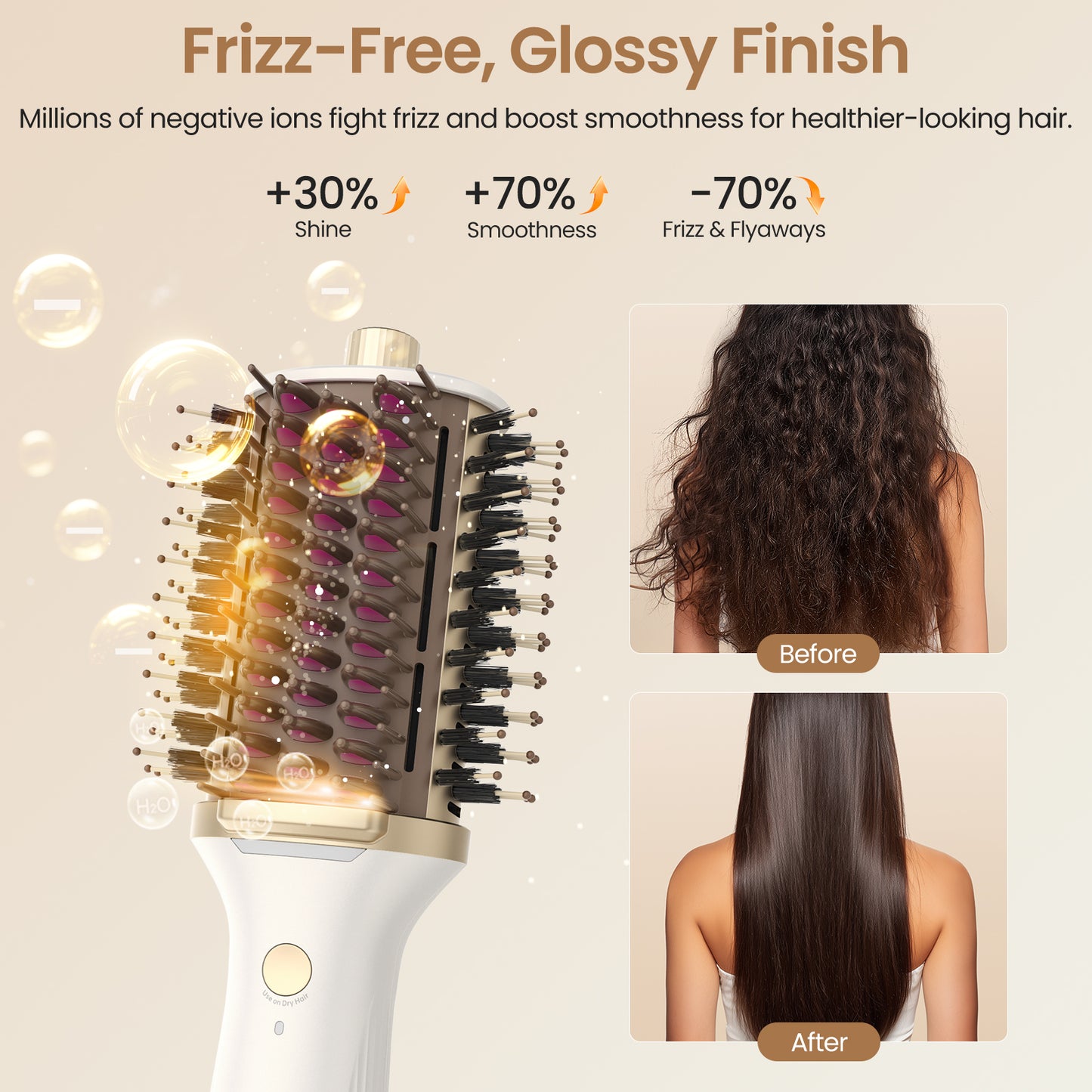 GOMYTH V1 Heated Comb & Blow Dryer Brush