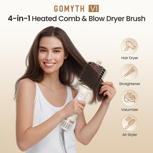 GOMYTH V1 Heated Comb & Blow Dryer Brush