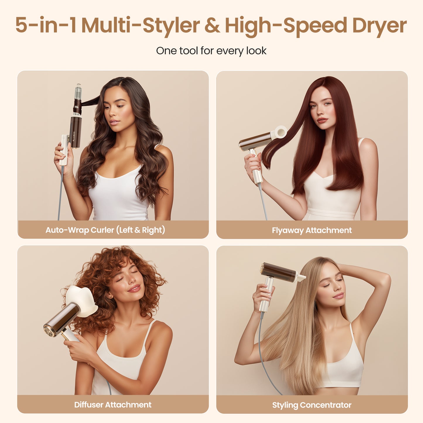 GOMYTH NovaCraft S1 5-in-1 Multi-Styler & High-Speed Dryer